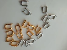 Ganchos de cierre de pendientes para mujer, accesorios de joyería hechos a mano, diseño de moda, ganchos para pendientes hueca