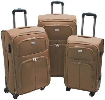 

SLmilano Trolley valigia set valigie semirigide set bagagli in tessuto super leggeri 4 ruote piroettanti trolley piccolo adatto