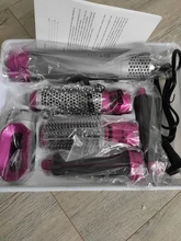 Secador de pelo 5 en 1 de un paso, voluminizador, giratorio, alisador de pelo, peine, cepillo rizador, secador de pelo para Herramienta de Peinado