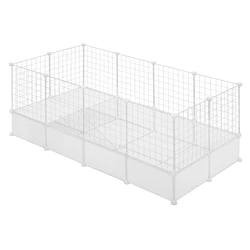 DIY Pet Playpen Animal Cat Dog Fences Sleeping Playing Kennel Rabbits Guinea Pig Cage Dog House Pets Enclosure with Bottom