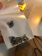 5 uds. Amuleto de ojo malvado pulsera de diamantes de imitación DIY cristal medallón de memoria viva accesorios pendientes COLLAR COLGANTE hallazgos