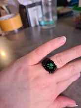 Anillos de gato negro de Anime para niños y niñas, joyería para disfraz, fiesta, regalo, estampado verde, esmalte, Pata de Gato