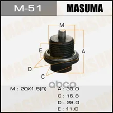 Болт Маслосливной С Магнитом Masuma Subaru 20х1.5mm Masuma арт. M51