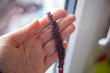 Red Garnet Bracelet Jewelry 5-6mm-Stone-Beads Necklace Irregular-Chip-Bead Pomegranate