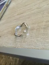 Anillo abierto de 100% Plata de Ley 925 para mujer, diseño de onda Irregular minimalista, joyería de Color dorado, bisutería de cumpleaños