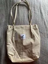 Bandolera de lona de pana para mujer, bolso de mano de tela ecológica, bolso de compras plegable reutilizable, bolsa de forro de algodón