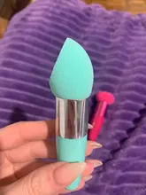 De esponja para base en polvo con cabeza de hongo para mujer, belleza cosmética, almohadillas, brochas de Maquillaje facial, herramientas con mango 1 unidad