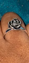 Anillo de plata de primera ley con forma de rosa para mujer, sortija, plata esterlina 925, estilo retro, defensa personal, japonés, coreano