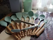 Utensils-Set Storage-Box-Tools Baking-Tools Silicone Kitchenware Non-Stick Heat-Resistant