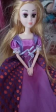 Muñecas de princesa Rapunzel para niños, conjunto para niñas, cuerpo móvil, belleza, largo y grueso pelo rubio, 30CM