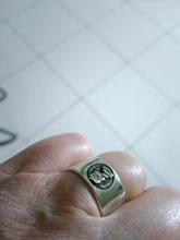 HUANZHI 2020 humano cara multicapa anillos con letras Irregular Cadena de plata tibetana Retro anillo estilo Punk joyería para hombres y mujeres