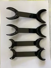 Herramienta Dental en forma de T, abrelatas de labio mejilla Intraoral, color negro, doble cabeza, ortodoncia, abridor de boca, tamaño pequeño + grande, 4 Uds.