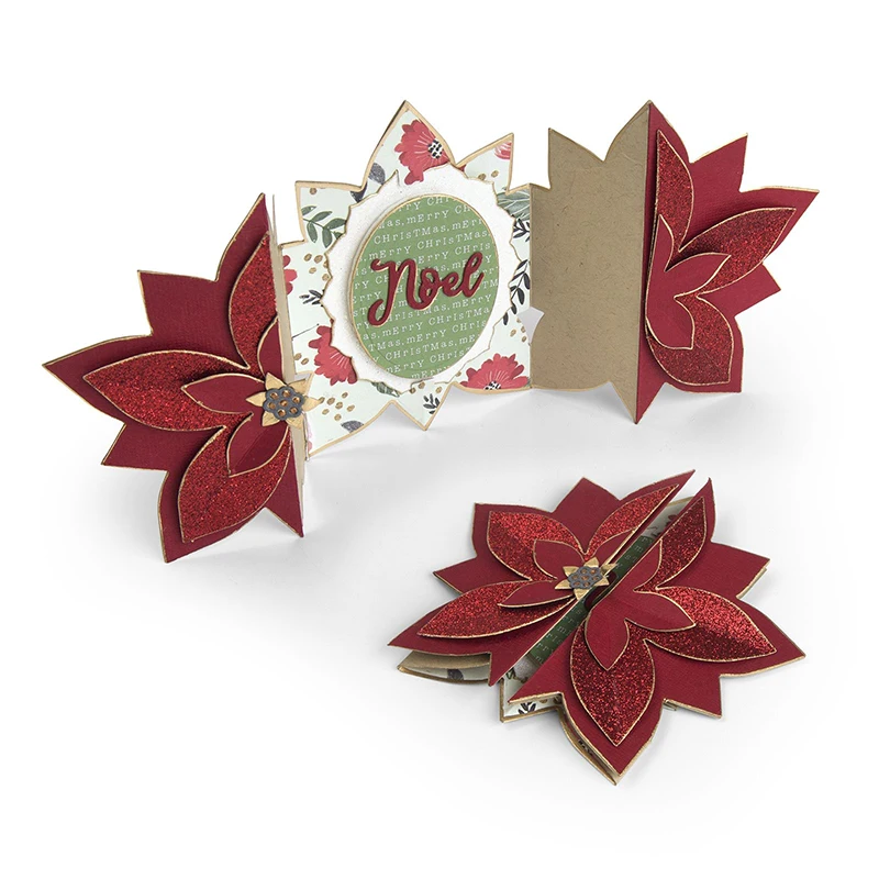 新着 ノエル ポインセチア 折りたたみ式メタルカッティング