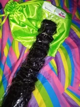 Pelo humano brasileño de 32, 34, 36 y 38 pulgadas, mechones de pelo rizado profundo, Hoho, 100%, pelo humano Natural, doble mechones, 1, 3, 4 mechones, cabello Remy grueso