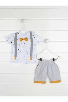 

Yellow Summer Male Baby Papyonlu 2 li Suit