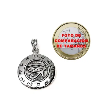

Pendant 925 Sterling silver m Eye of horus 23mm. Amulet talisman unisex round