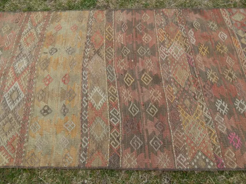 Стильный ковер в стиле бохо 2'11'' X 8'12''/88X274 см