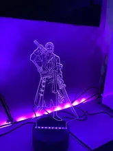 Led-Night-Light Table-Lamp Zoro-Figure Bedroom-Decoration Roronoa Bedside Anime Japanese