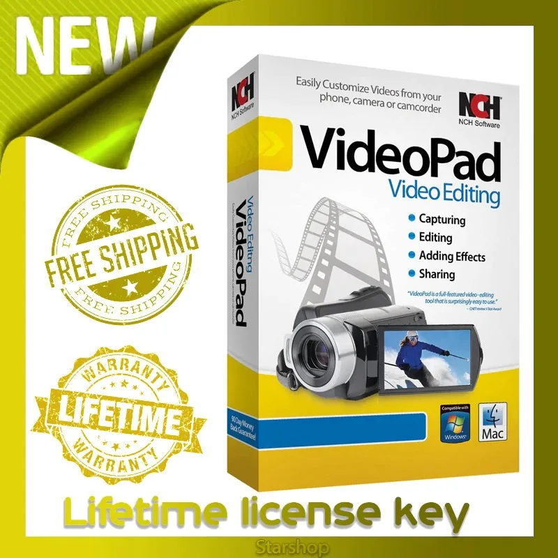 NCH VideoPad Editor de vídeo profesional 10 | La versión completa | Multilingüe | Ganar |