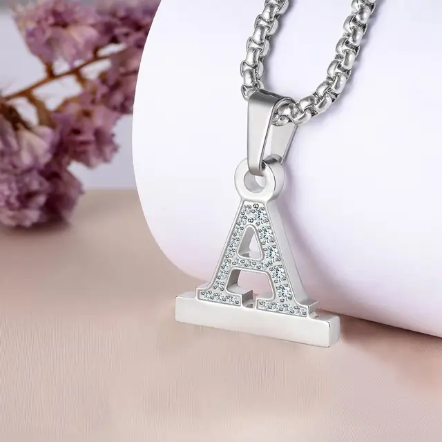 Фото кристалл алмаз алфавит буквы a z ожерелье кулон часы разъем
