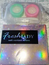 LAREEN 2 unids/par Color de lente de contacto polvo de oro visión serie lentes de contacto Natural brillante de Color de lente de contacto para el ojo