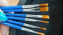 12 Uds. De pinceles de nailon para pintar, accesorios de arte para niños, pincel para pintar con acuarela, artículos de dibujo artístico