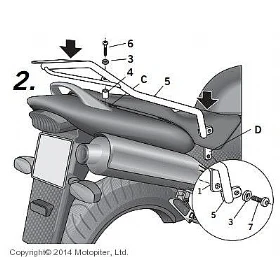 

Mount top coffer Honda CB600 HORNET-03/06