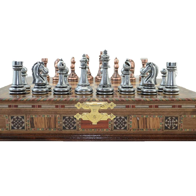 Personalized Chess Board Game Custom Wooden Rosewood Board and Metal Chess  Figures 10.8 Inc Chess Custom Gift for Christmas - AliExpress