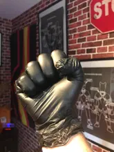 Guantes de nitrilo negro 100 unids/lote comida grado impermeable alergia libre desechable seguridad sintético guantes de nitrilo