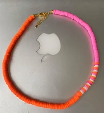 Collar de cuentas coloridas para mujer, gargantilla de moda para chica, joyería de Surf para playa de verano