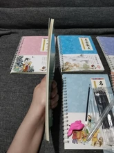 2020 6 unids/set 3D caracteres de chino reutilizable ranura caligrafía cuaderno bolígrafo borrable aprender hanzi adultos arte de escribir libros.