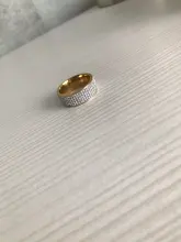Anillo de acero inoxidable con diamantes de imitación para mujer, sortija de cristal transparente de alta calidad, 5 filas, sin alergia, 1 unidad
