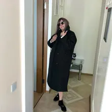 Fit Coat Spring Women Parkas Cotton-Padded Black Autumn Long Fashion EAM New Loose 19a-A319