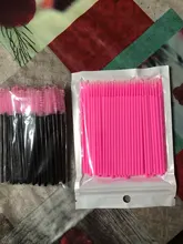 Hisopo de algodón desechable para extensión de pestañas, hisopo de limpieza de pestañas, herramienta cosmética, 100 Uds./50 Uds.