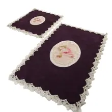 Bath Mats Non Slip Anti Mould Mats Non Slip Anti Mould French Purple Pearl Bath Of Carpet 2'Li Set 60X100 Cm-50X60 Cm