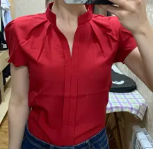 Tops y blusas para mujer, blusas de gasa de manga corta, blancas, de talla grande XXL