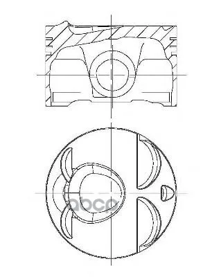 87-435100-00_поршень! D82.5 Std Audi A3, Skoda Octavia, Vw Golf/Passat 2.0tsi 02 Nural 8743510000 NURAL арт. 8743510000