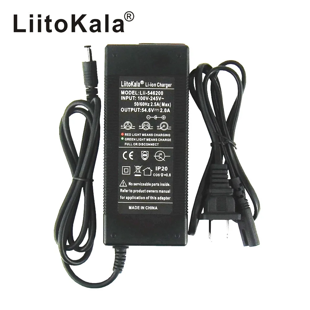 50pcs LiitoKala 48V 2A charger 13S 18650 battery pack charger 54.6v 2a constant current constant pressure is full of self-stop
