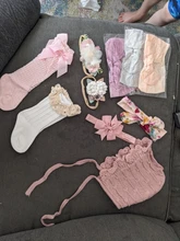 Calcetines para niños y niñas de 0 a 3 años, medias hasta la rodilla, calentador de piernas, Lazo de cinta, algodón, elásticos, bonitos