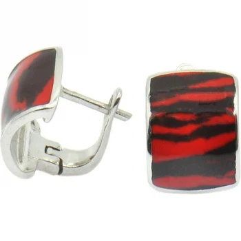 

Silver Wings earrings with enamel from silver