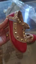 Sandalias de cuero con remaches para niñas, zapatos planos de baile, de princesa, nude, 2020