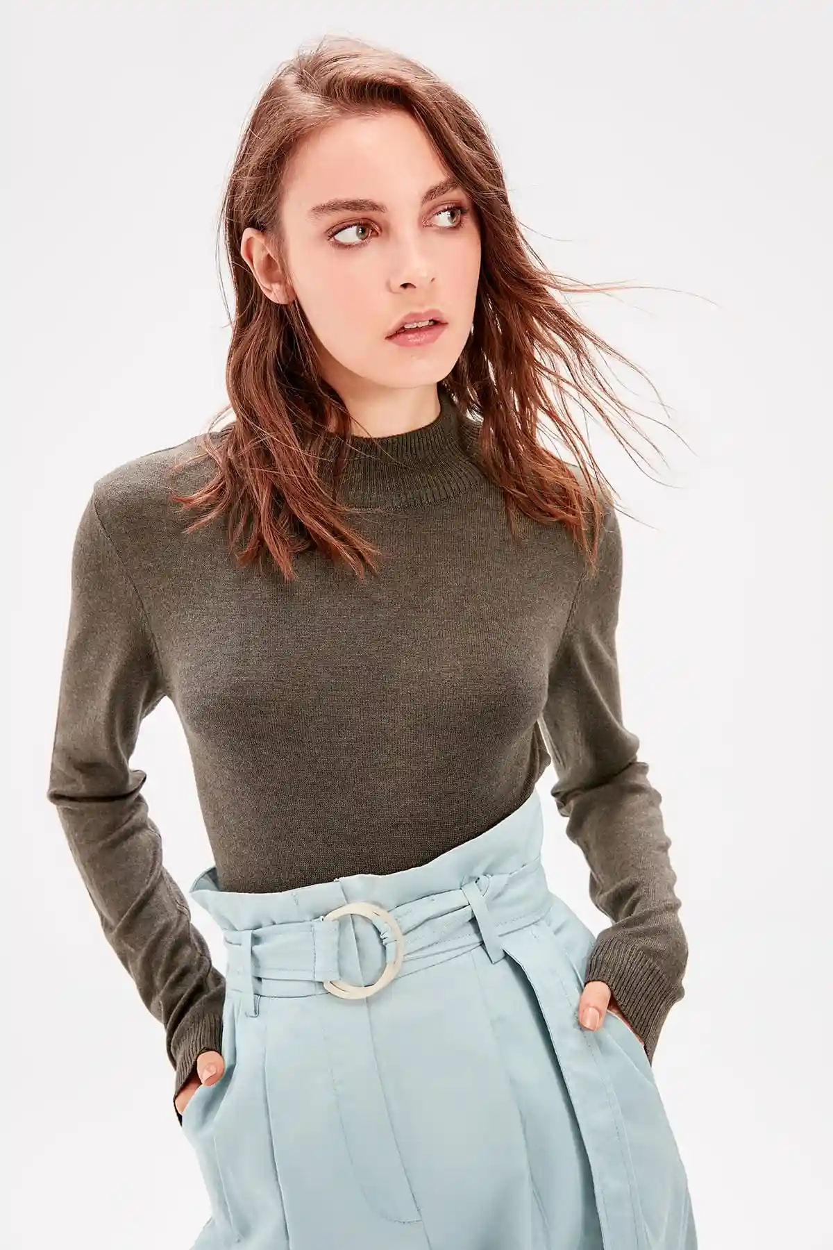 trendyol black turtleneck sweater sweater twoaw20za0065