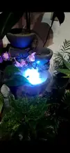 Fogger Air-Humidifier Pond-Atomizer Ultrasonic-Mist-Maker Water-Fountain 24V 12 LED 