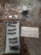 Conjunto de pestañas postizas magnéticas largas 3D de visón, pestañas postizas gruesas naturales magnéticas, 5 unidades