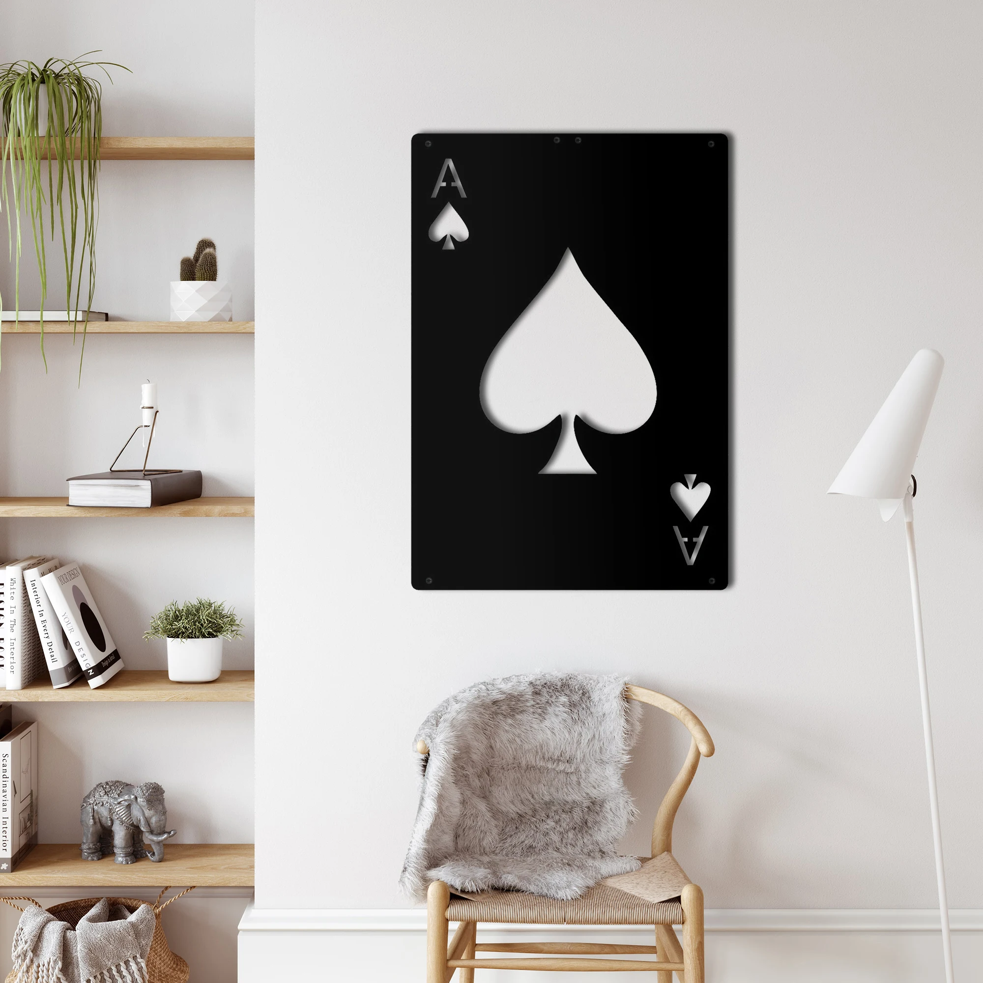 

Dekadron Metal wall art Ace of spades Metal wall decoration Interior decoration Bedroom Living room Decor