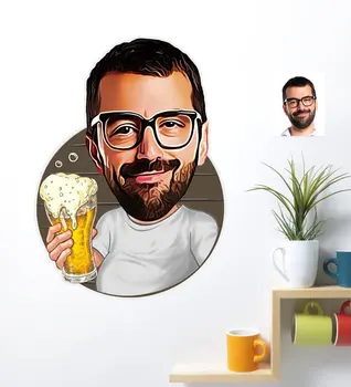 

Personalized Mr Caricature Of Wall Sticker (50x70cm) 5