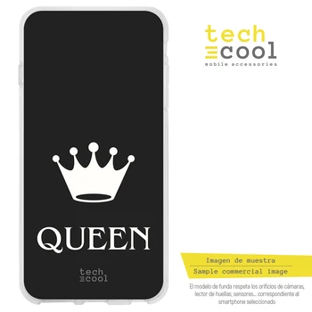 

FunnyTech®Silicone Case for Nokia 5.1 L Design Crown Queen black background