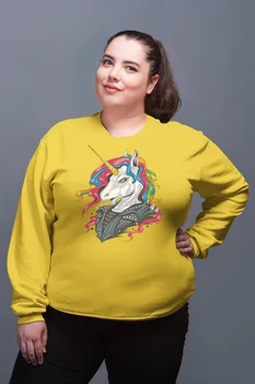 

Angemiel Wear Cool Unicorn Yellow Women Sweatshirts