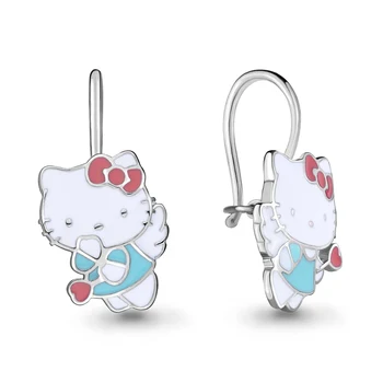 

Aquamarine baby earrings without enamel inserts, 925 sterling silver