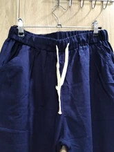 Garemay-pantalones de lino y algodón para mujer, pantalón holgado para mujer, pantalón informal de Color sólido, Harem, Capri de talla grande para mujer